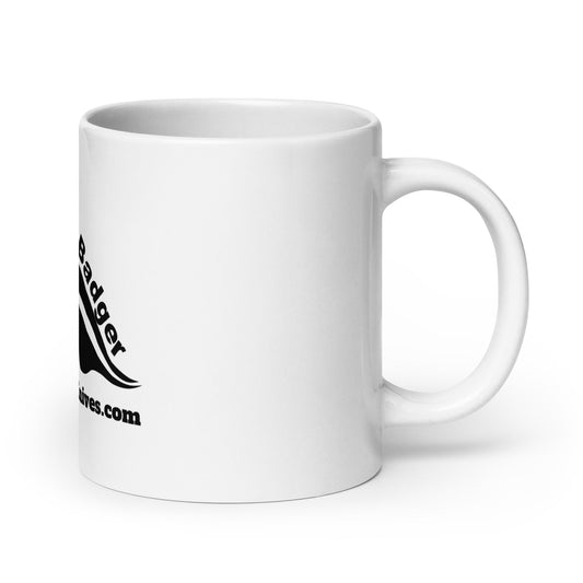 Honey Badger White Glossy Coffee Mug - Honey Badger Knives - 7530297_16586
